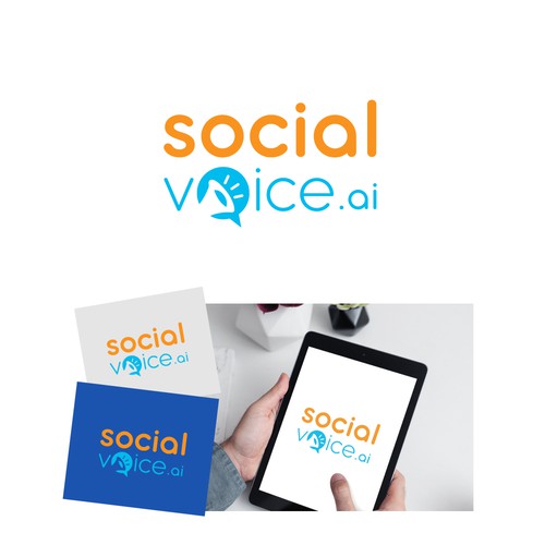 Social media logo with the title 'Social Ai App Logo'