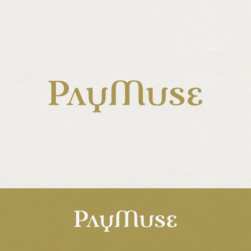 Greek design with the title 'Customized wordmark for FinTech company'