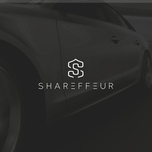 Car design with the title 'Logo for emerging luxury ride-sharing company.'