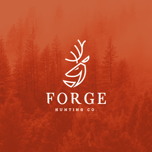 Hunting design with the title 'Masculine and mature logo design for a deer nutrition and hunting company.'