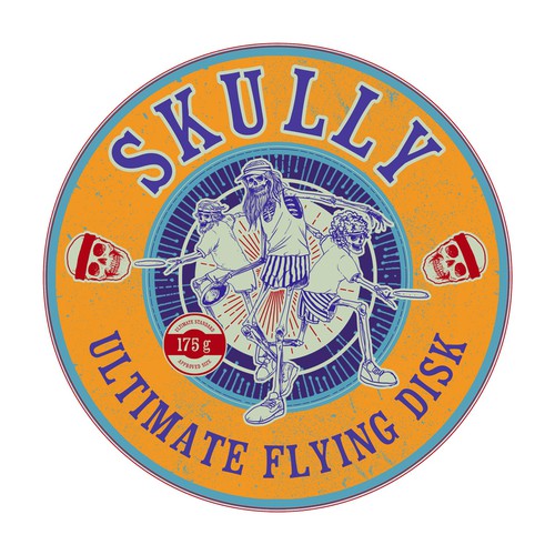 Epic design with the title 'epic skull frisbee'