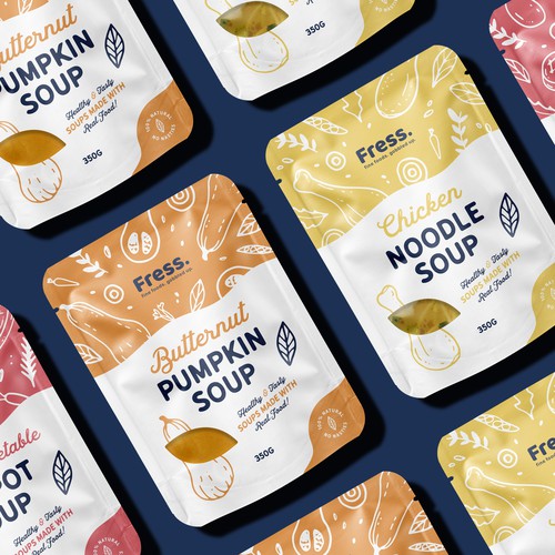 Pumpkin design with the title 'Fress.'