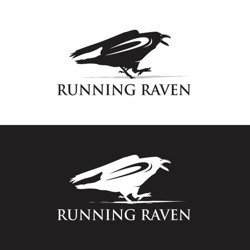 Raven logo with the title 'RUNNING RAVEN'