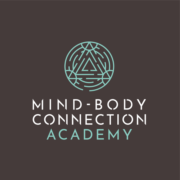 Labyrinth logo with the title 'Mind-Body Connection Academy Logo'