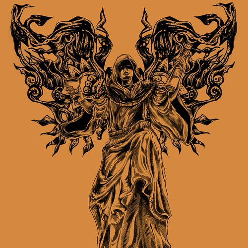 Artwork illustration with the title 'Dramatic Illustration for The Abbey'