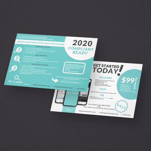 Direct mail design with the title 'The Field Audits'