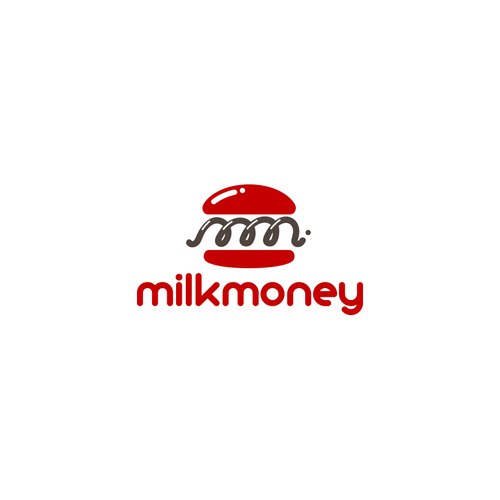 Burger logo with the title 'MilkMoney Burger'
