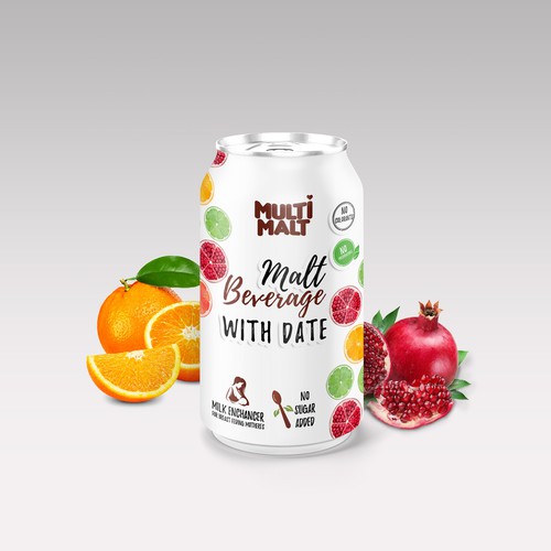 White label with the title 'Clean and eye-catching packaging design'