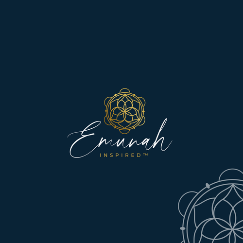 Sacred geometry logo with the title 'Emunah Inspired'