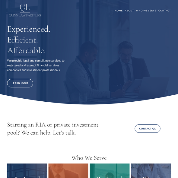 Font design with the title 'Modern, Colorful Website for Law Firm'