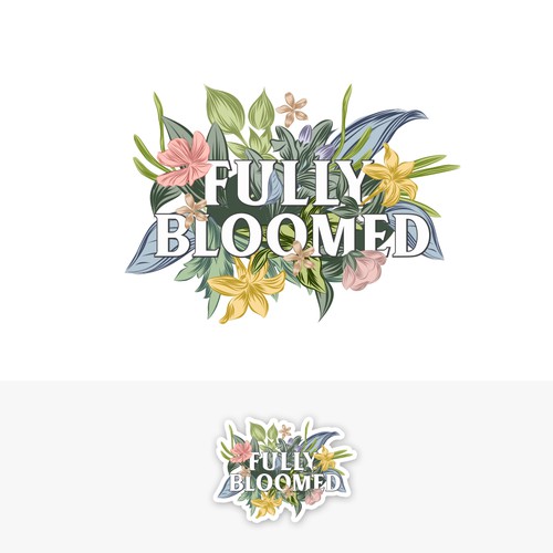 Illustrated logo with the title 'logo design'