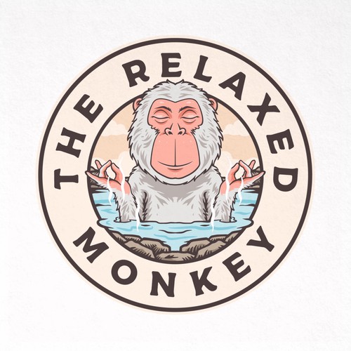 Relaxation logo with the title 'Logo design for The Relaxed Monkey'
