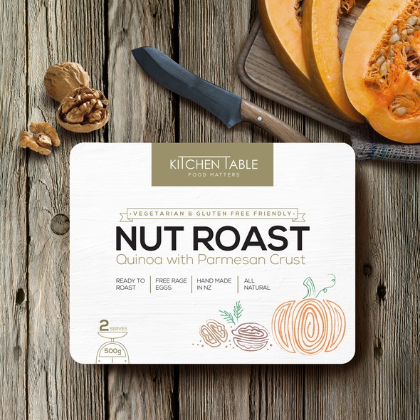 Nut packaging with the title 'Nut Roast '