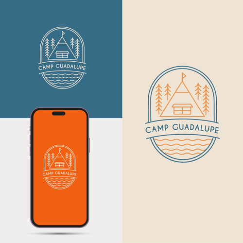 Airbnb design with the title 'Logo for riverfront Airbnb.'