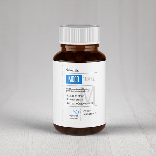 Nutrition label with the title 'Clean label design for nutrition supplement'