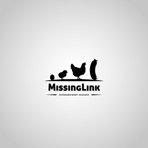 Link logo with the title 'Logo for chicken sausage making company'