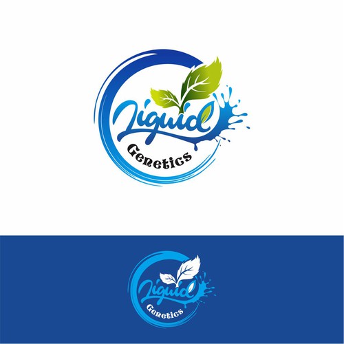Fluid logo with the title 'Fresh Liquid Genetics Logo Concept'