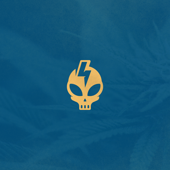 Thunderbolt logo with the title 'CrippyX - Logo For Hawaiian Cannabis Seed line'
