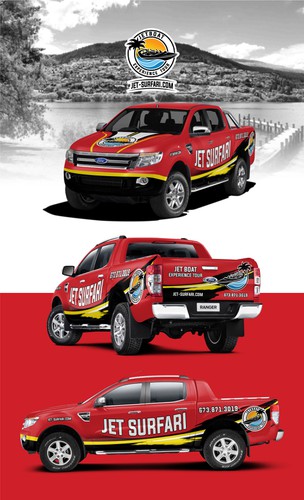 Tour design with the title 'Exciting Ford Ranger wrap'