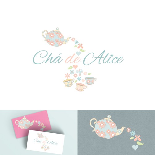 Children's clothes logo with the title 'Feminine logo concept for kids clothing retailer'