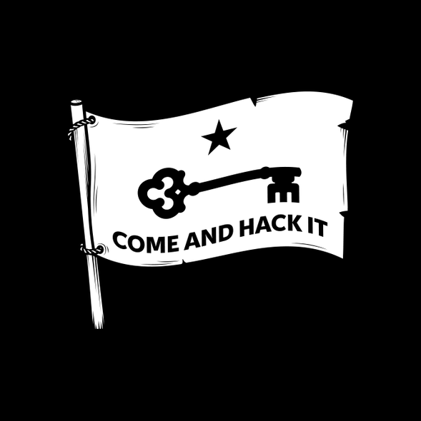 Flag logo with the title 'Come And Hack It'