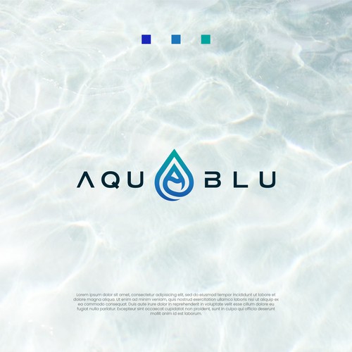 Conservation logo with the title 'unique logo for water'