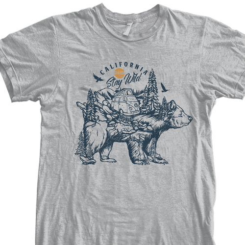 Bear t-shirt with the title 'Stay Wild'