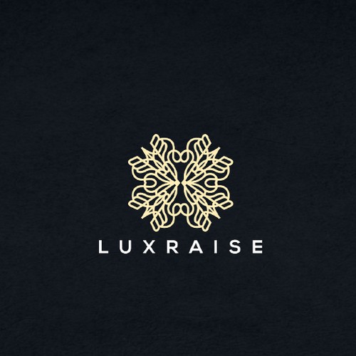 Aesthetic logo with the title 'luxraise'