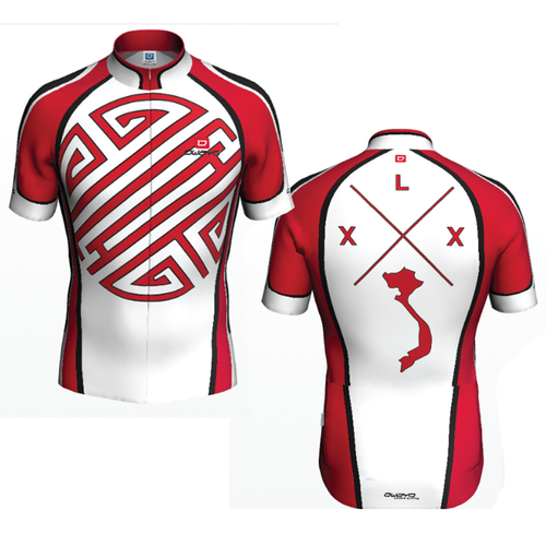 Cycling kit design with the title 'Longevity Jersey'