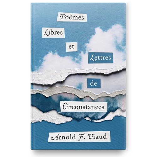 Contemporary book cover with the title 'Poetry book cover'