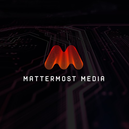 M logo with the title 'Modern media logo'