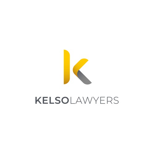 Acronym logo with the title 'Letter K Lawyer'