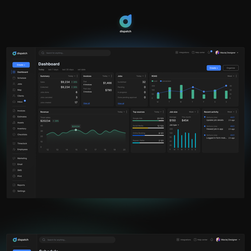 Service website with the title 'FSM/CRM Home Services SaaS App'