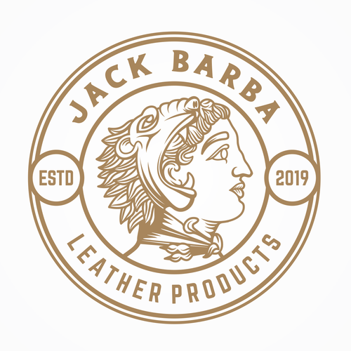 Leather design with the title 'Jack Barba'