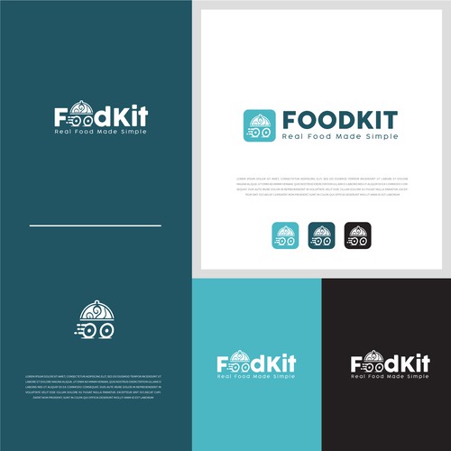 Food service design with the title 'FoodKit is a healthy food weekly delivery service'