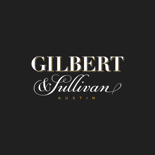 Antique logo with the title 'Gilbert & Sullivan Logo concept'