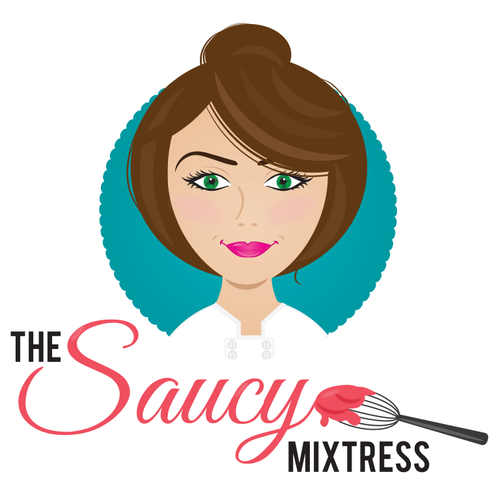 Blogger design with the title 'Create a presence for a hip new food blogger whose alter ego is the saucy mixtress.'