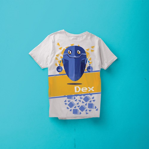 Computer t-shirt with the title 'T-shirt design for a company mascot'