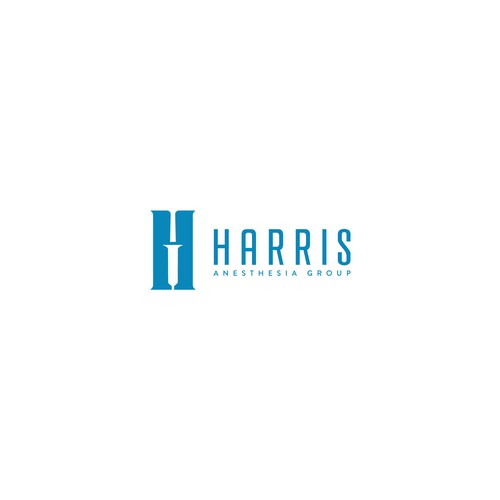 Gestalt design with the title 'Bold logo concept for "Harris Anesthesia Group"'