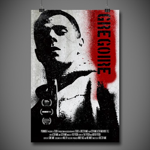 Spray design with the title 'Make a cool poster for GREGOIRE'