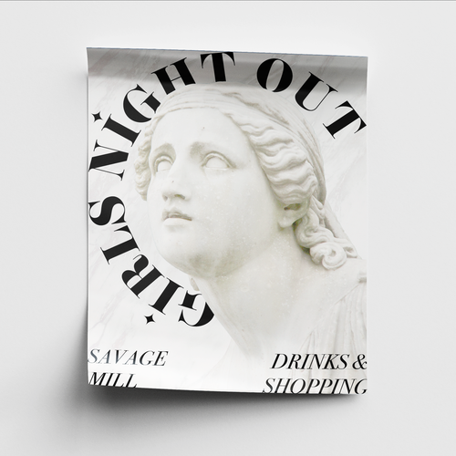 Marble design with the title 'Poster for an event for women'