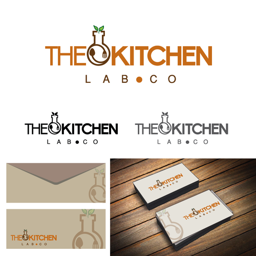 Kitchen brand with the title 'Minimal logo for food industry'