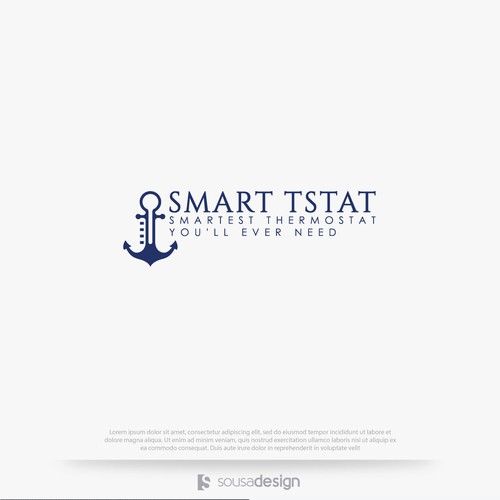 Maritime logo with the title ' Concept for marine thermostat company'