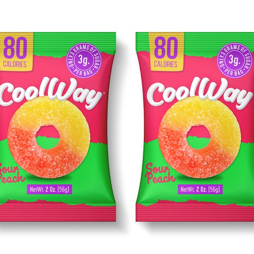 Colorful design with the title 'Gummies Packaging'