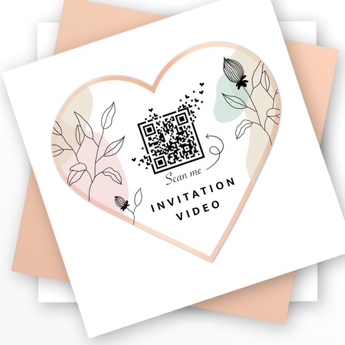 QR code design with the title 'QR-Code Design for a wedding'
