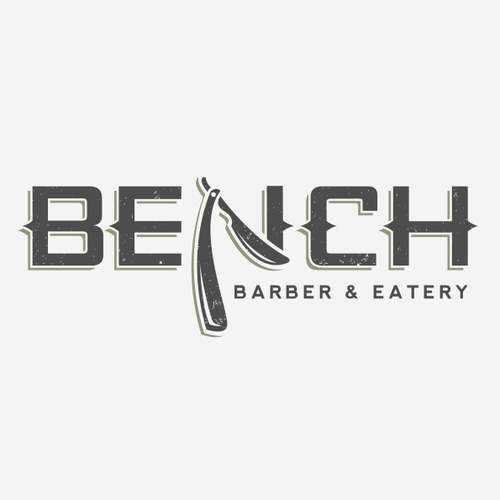 Eatery logo with the title 'Bench barber and eatery'