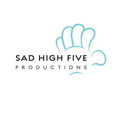 High five logo with the title 'Playful, Fun Production Company Logo'