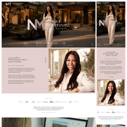 Agency website with the title 'Luxury Real Estate Website For the Future'