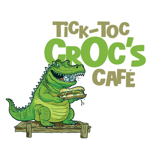 Kick-ass logo with the title 'logo design for Croc's Cafe'