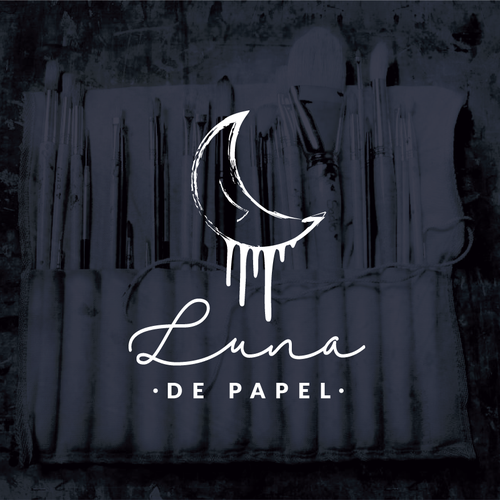 Paper logo with the title 'Paper moon logo'
